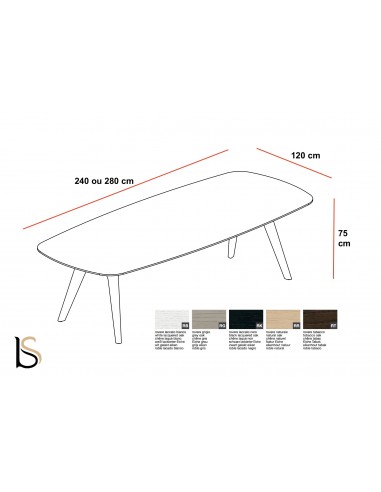 Table de réunion Rail en bois– Bralco.