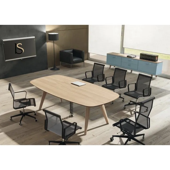 Table de réunion Rail en bois– Bralco.