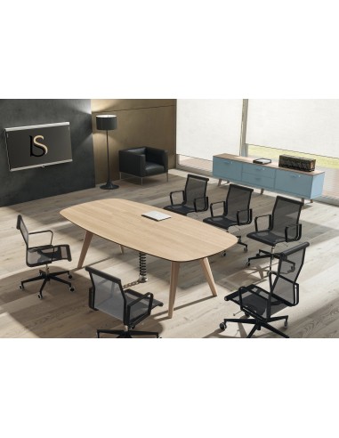 Table de réunion Rail en bois– Bralco.