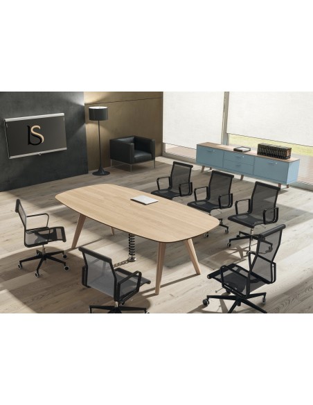 Table de réunion Rail en bois– Bralco.