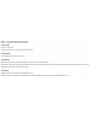 Fauteuil ergonomique avec dossier résille, modèle RUSSEL - Sitek