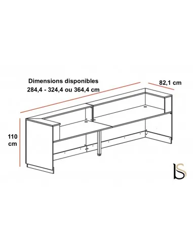 Banque d'accueil droite Delta - Mobel Linea