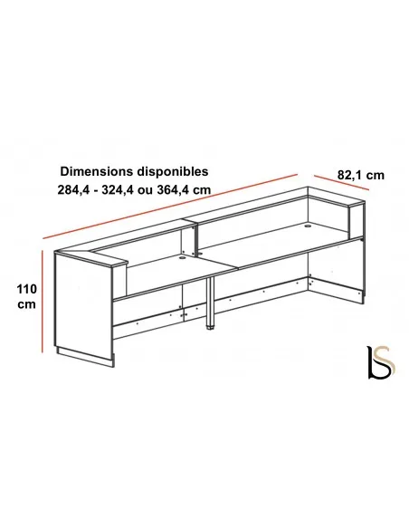 Banque d'accueil droite Delta - Mobel Linea