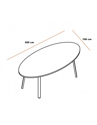 Table de réunion pieds en bois Ogi – MDD.