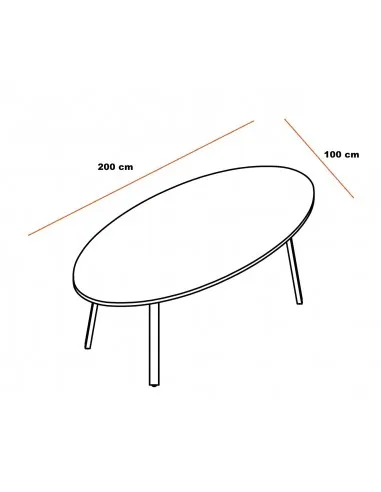 Table de réunion pieds en bois Ogi – MDD.