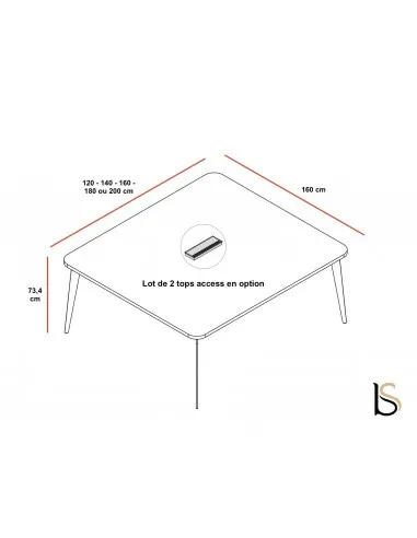 Bureau Bench 2 personnes Ogi M – MDD