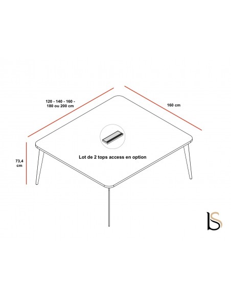 Bureau Bench 2 personnes Ogi M – MDD