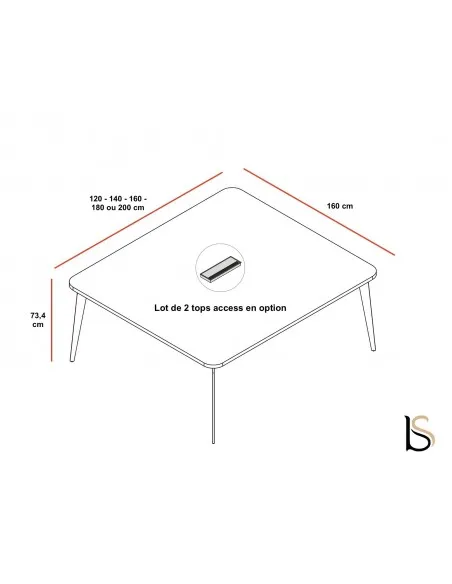 Bureau Bench 2 personnes Ogi M – MDD