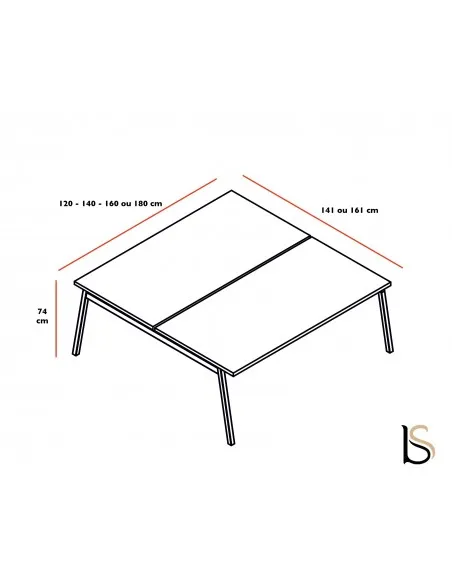 Bureau Bench 2 personnes Ogi M – MDD