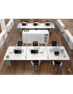 Bureau bench 6 personnes Blade - Alea 2