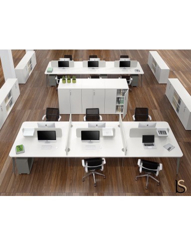 Bureau bench 6 personnes Blade - Alea
