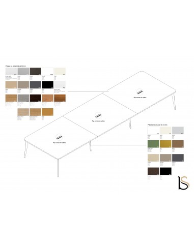 Bureau bench 6 personnes Blade - Alea