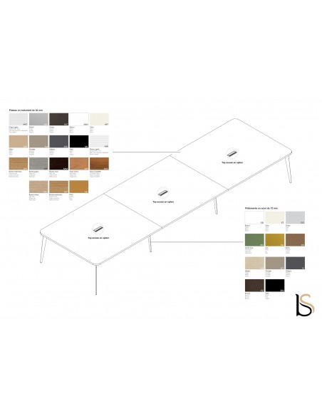 Bureau bench 6 personnes Blade - Alea