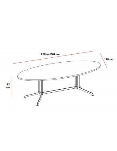 Table de réunion ovale X2 – Officity.