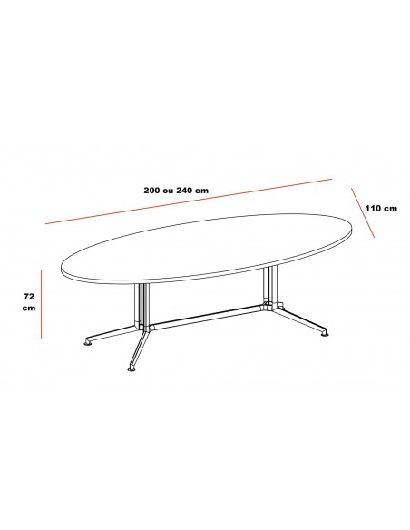 Table de réunion ovale X2 – Officity.