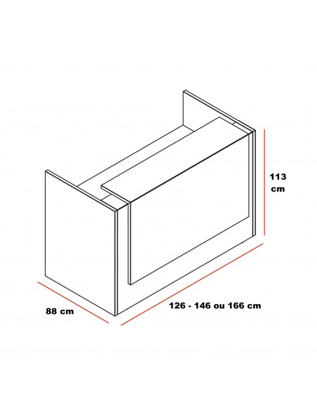 Comptoir d'accueil Z2 finition béton - Officity