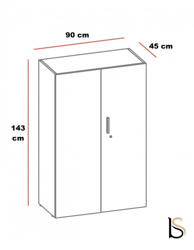 Armoire moyenne à portes battantes Luxury – Ofitres