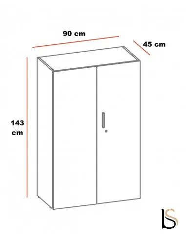 Armoire moyenne à portes battantes Luxury – Ofitres