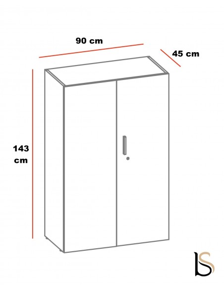 Armoire moyenne à portes battantes Luxury – Ofitres