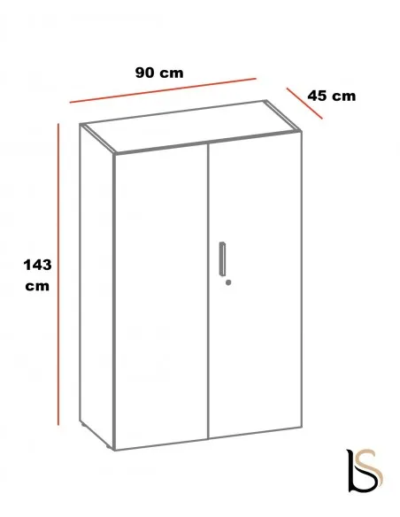 Armoire moyenne à portes battantes Luxury – Ofitres