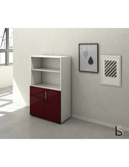 Armoire mi-haute mixte à portes battantes Luxury– Ofitres