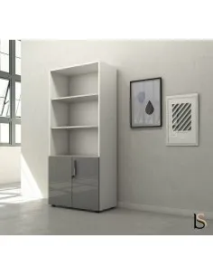 Armoire haute mixte à portes battantes Luxury – Ofitres 2