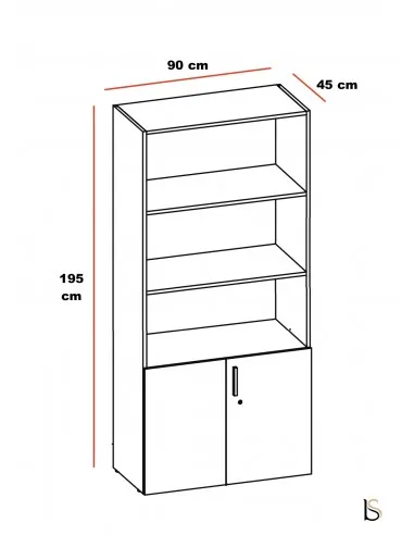 Armoire haute mixte à portes battantes Luxury – Ofitres