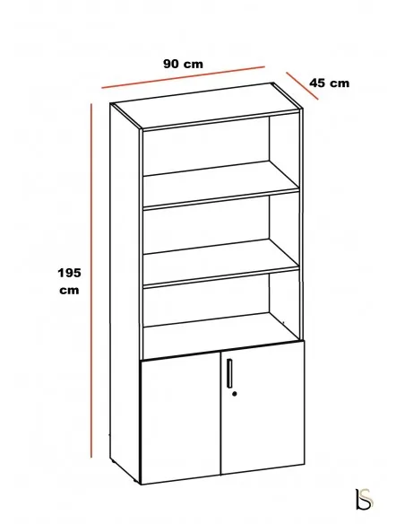 Armoire haute mixte à portes battantes Luxury – Ofitres