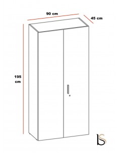 Armoire haute à portes battantes Luxury – Ofitres 2