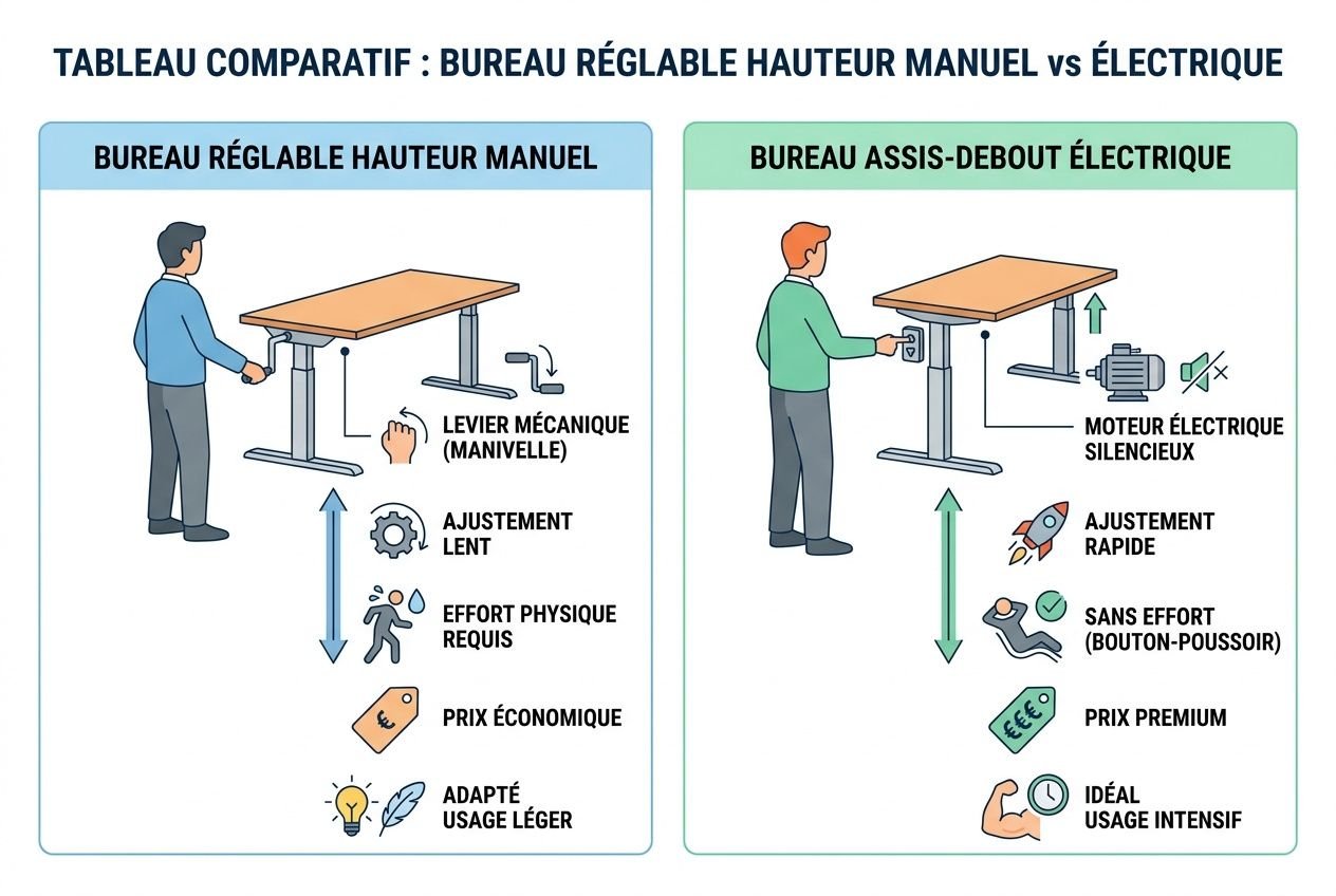 Comparaison manuel vs électrique