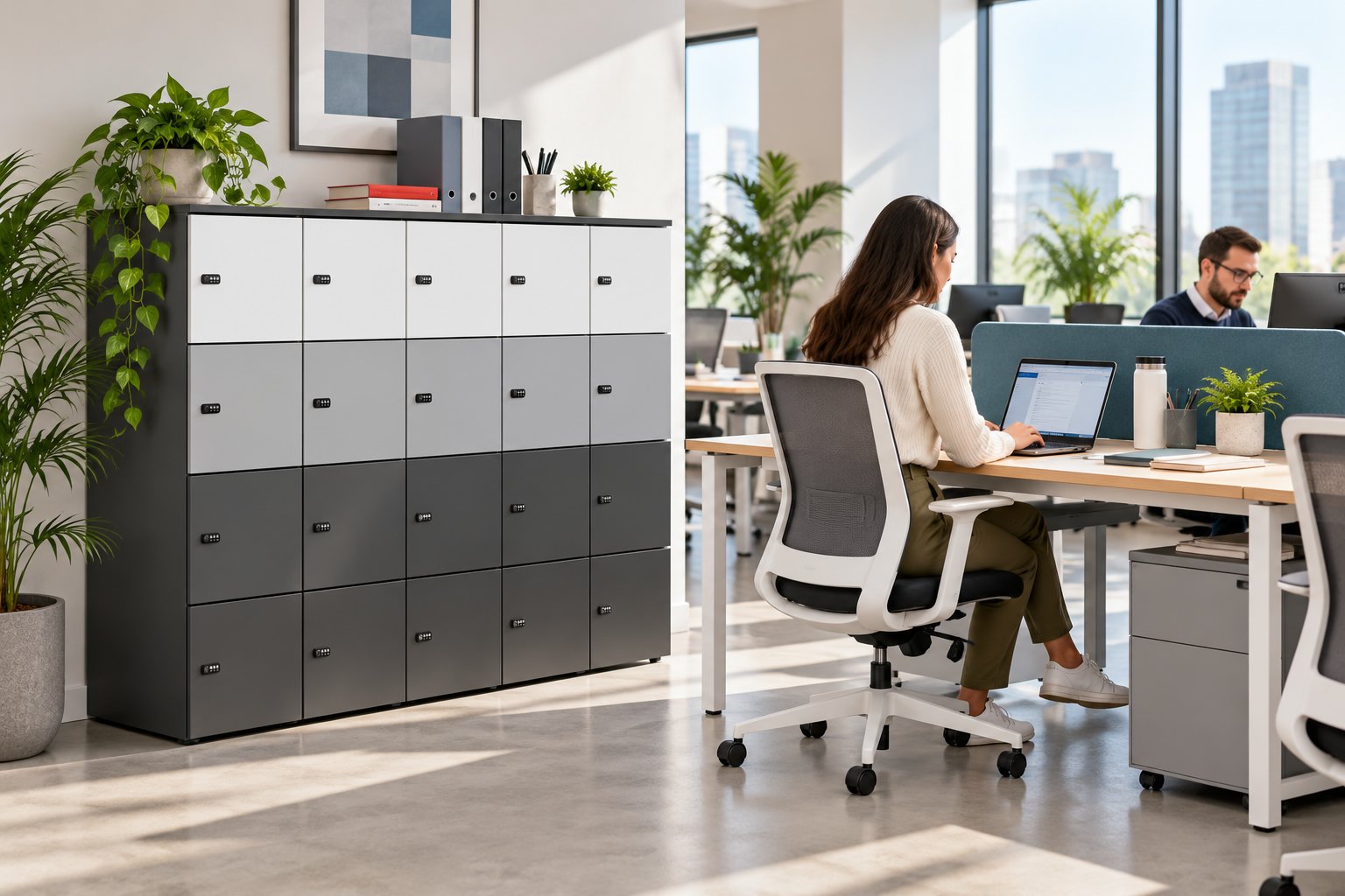 Où placer les casiers de rangement au bureau ?
