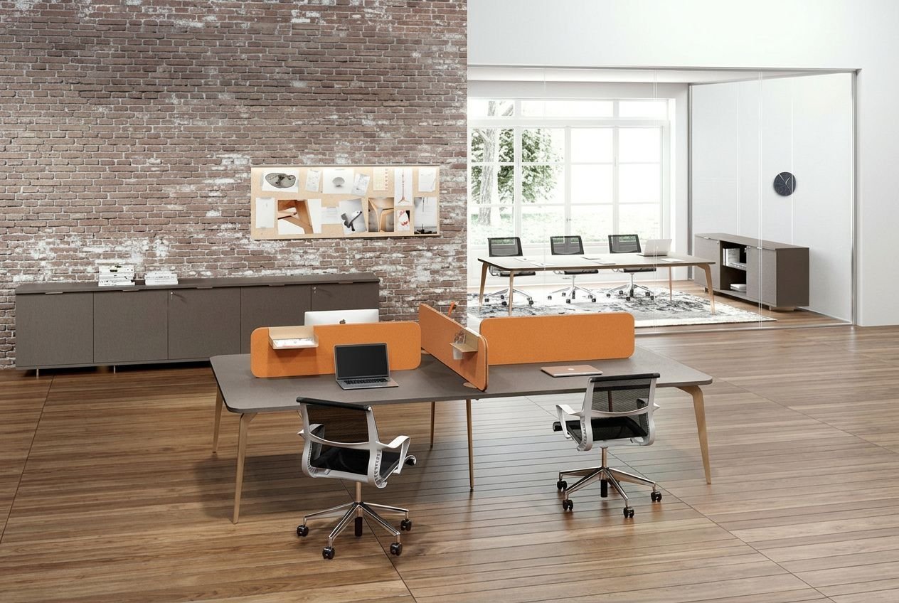 Bureau bench 2 personnes : définition, configurations et usages en open space
